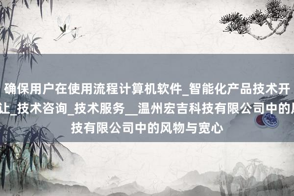确保用户在使用流程计算机软件_智能化产品技术开发_技术转让_技术咨询_技术服务__温州宏吉科技有限公司中的风物与宽心